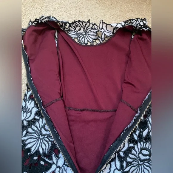 Floral Black and White Sleeveless Dress US 6 - Picture 6 of 10